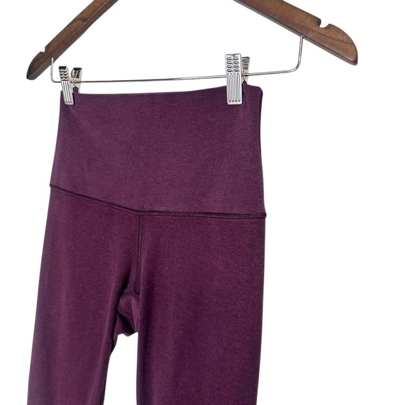 Lululemon Wunder Under Crop II *Cotton (Roll Down)Heathered Bordeaux Drama-Size4 - Picture 9 of 15
